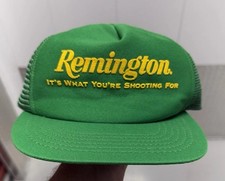 Vintage Remington Mesh Snapback Trucker Gun Hat Cap Green Nomad Made In USA