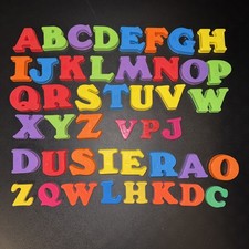 Magnetic Letters Alphabet Toy ABC Fridge Plastic Toy Set With Braille Lot Of 45
