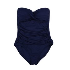 Anne Cole Women's Strapless One Piece Bathing Suit Swimsuit Navy 8 New