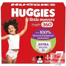 Huggies Little Movers HuggFit 360 Pull on Diapers   Size 7 44CT