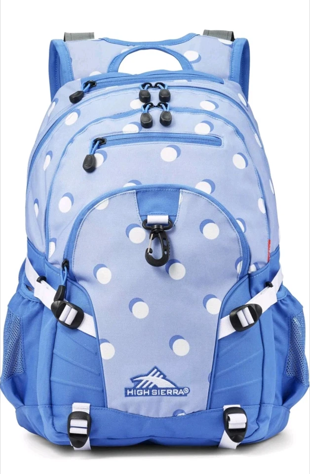High Sierra Loop-Backpack, Travel, or Work Bookbag with One Size, Polka Dot  - Image 4 of 4