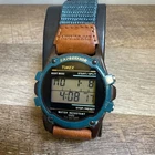 Vintage Timex Expedition Digital Watch Men Indiglo Working  Leather Band