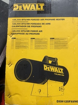 DeWalt 125,000 BTU Propane Heater, Portable, 3000 Sq Ft, Quick Warm-Up New