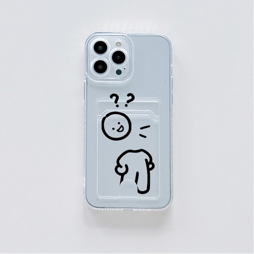 For iPhone Samsung Honor Clear Card Wallet Case Hot Cute Interesting Funny Cover - Picture 14 of 17
