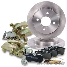 ATEC 2x BREMSSCHEIBE+SATZ BREMSBELÄGE+BREMSSATTEL HINTEN FÜR FORD FOCUS 1 98-04