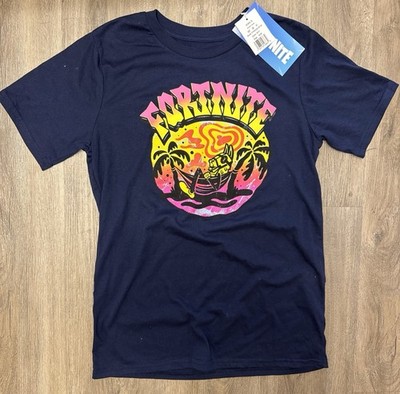 Fortnite Graphic T Shirt Youth 18/20 Navy NWT Epic Games Kohl s