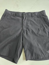 The North Face Mens Cargo Shorts size 36 Black Nylon Outdoors Hiking *Snag pic*