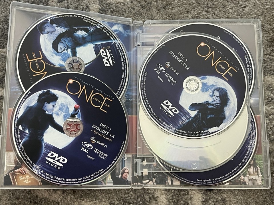 ABC Studios Once Upon a Time Season 3 DVD 6-Disc Box Set PAL Region 4 ...