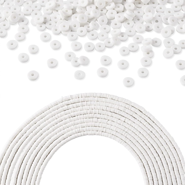 3800 StüCk 4 Mm Heishi Tonperlen Polymer Ton Abstandshalter SträNge Flache Runde-image