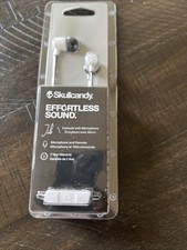 Skullcandy MIC1 Jib Earbuds Wired 3.5mm with Microphone Call  Track White/Black