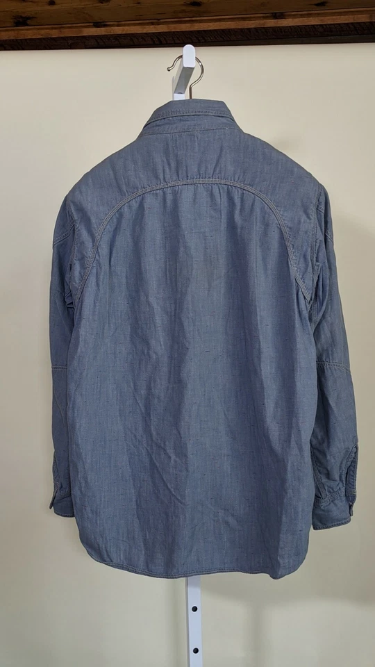 Warehouse Co Free & Easy Rugged Museum 牛仔三针工作衬衫 40 日本  — 第 2/3 张图片