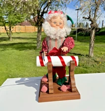 Vintage 1994 Santa's Best Animated Elf Sawing Candy Cane 21” Tested READ