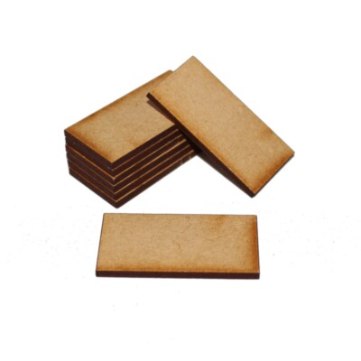 RECHTECK 200 mm x 144 mm NATÜRLICHE MDF-BASEN für Rollenspiel-Miniaturen