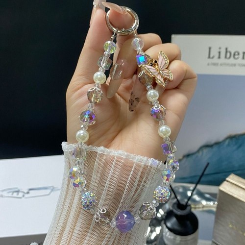 Women Fashion Crystal Beaded Phone Chain Luxury Hand-beaded Pendant Gifts - Zdjęcie 9 z 12