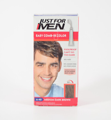 Just For Men Easy Comb-In No-Mix Hair Color #A-40 MEDIUM DARK BROWN
