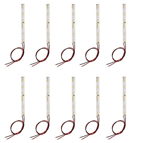 10pcs Prewired Warm White 6 LEDs Strip SMD 3528 LEDs Light Self-adhesive 10cm - Picture 2 of 6