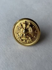 Vintage United States Navy Eagle With Anchor 7/8” Brass Button Military Uniform
