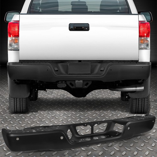 Rear Step Bumper Face Bar For 2007-2013 Toyota Tundra - Black, Primed, With Sensor Hole 4 thumbnail image