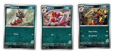 Pokemon SV Black Star Promo - SVP 111 112 113 Pawniard Biharp Kingambit