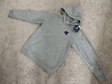 NWT Champion Youth/Big Boys Hoodie Size L Grey Fleece Pullover Big C