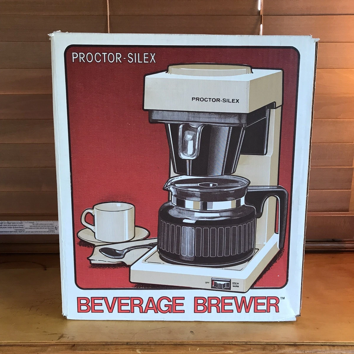 Vtg Proctor Silex Beverage Brewer Auto Drip Coffee maker EMPTY BOX