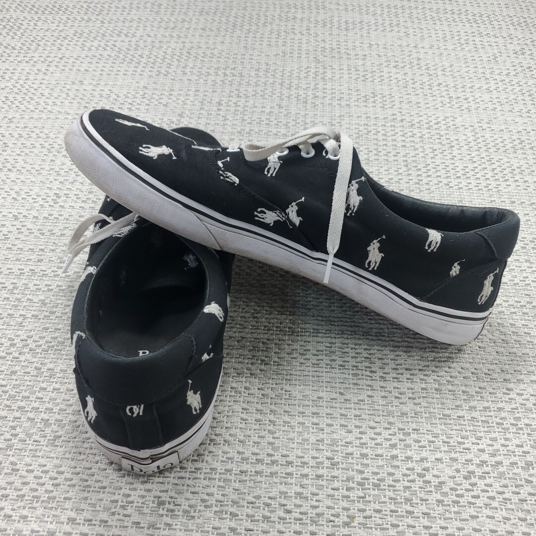 Scarpe Polo Ralph Lauren Thorton uomo 14 D stringate all over pony logo tela