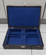 Rare Boîte à Couverts Boîte en Bois pour 72 Besteckteile Avec 2 Tiroirs #3