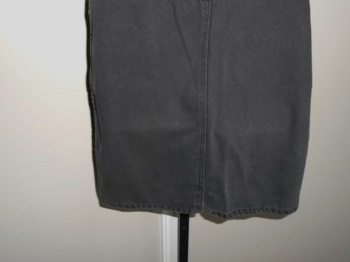 Ladies VTG 1980s Short Black Denim Skirt High Waist Sz XS/S 24" Waist EUC - Picture 9 of 13