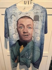 Three Stooges Curly All Over Adult Costume T Shirt (White Back), 2XL Logovision