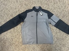 New Mens UNDER ARMOUR Jacket Size L FULL ZIP POLYESTER FLEECE