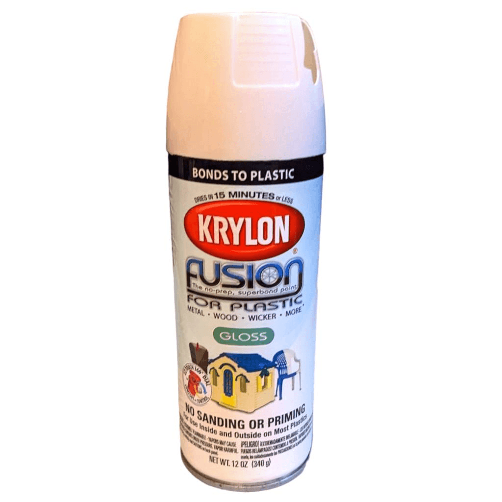 Krylon Fusion for Plastic Spray Paint Dover White 2322 Gloss New Broken