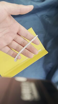 4.3グラム 10K VVS 2連テニスブレスレットMOISSANITE 4.3グラム 10K VVS 2連テニスブレスレットMOISSANITE