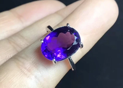 Utica Amethyst Engagement Ring - Estate Diamond Jewelry