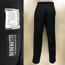 Vintage 1960's DEBENETTE Black Super Stretch Pants Slacks Pockets Debenham Ski 