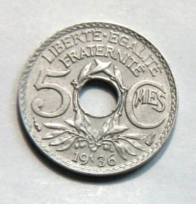 5 centimes Lindauer 1936 sup belle pièce! - Photo 1/2