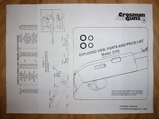Crosman 2100 Two 2 O-Ring Seal Kits Exploded View  Parts List  Seal Guide