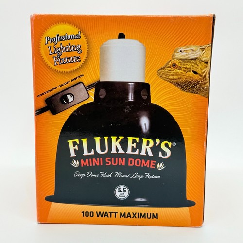 Fluker's Deep Dome Mini Sun Dome Lamp  100 Watt 5.5 In NO BULB INCLUDED