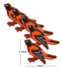 Set of 5 Baltimore Orioles Bird Mascot Iron on 100% Embroidered Patch 2"