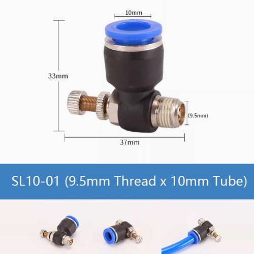 SL4/6/8/10/12mm Pneumatic Push Fit Connectors Fittings Regulating/Throttle Valve - Picture 17 of 31