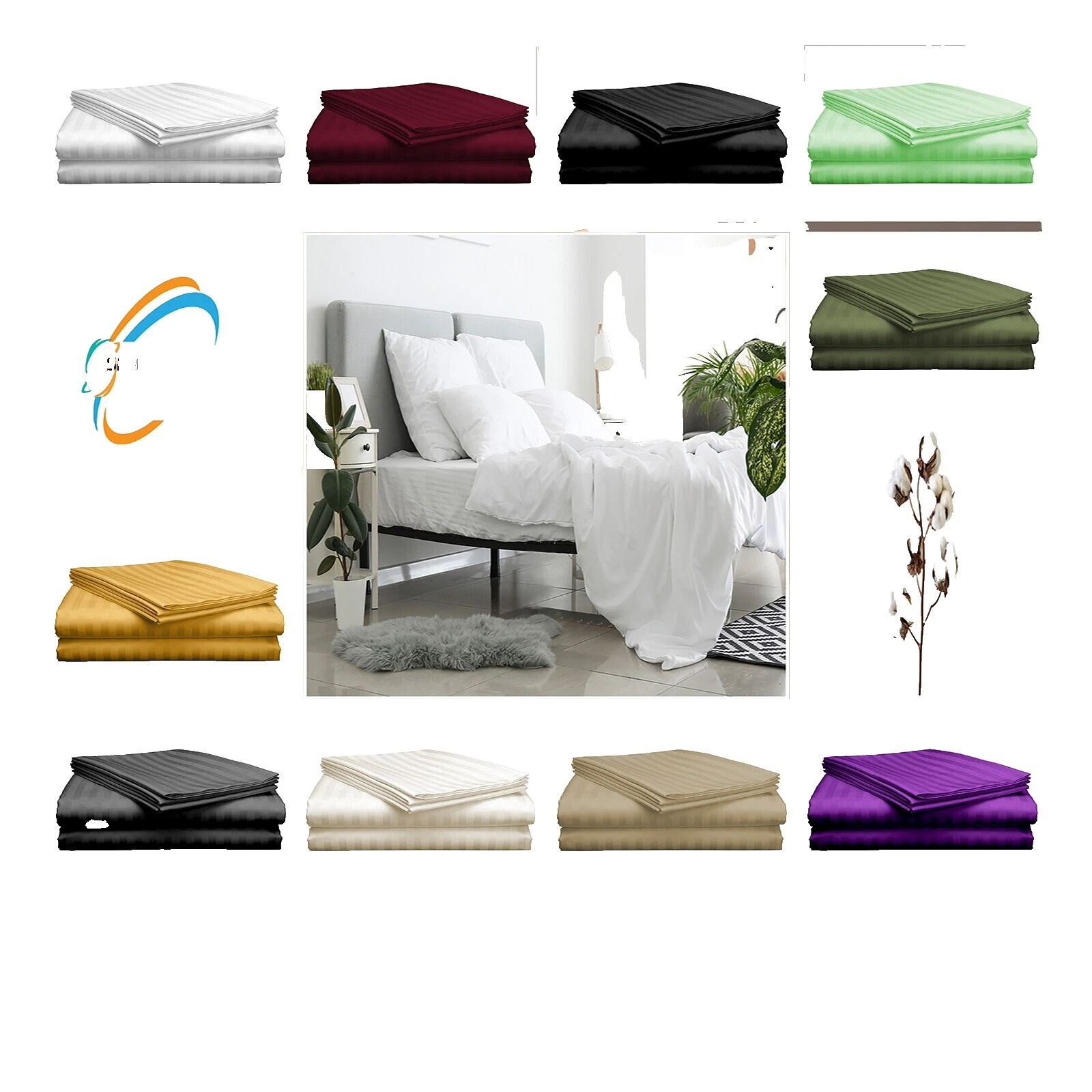 Scala Egyptian Cotton King Bed Sheets