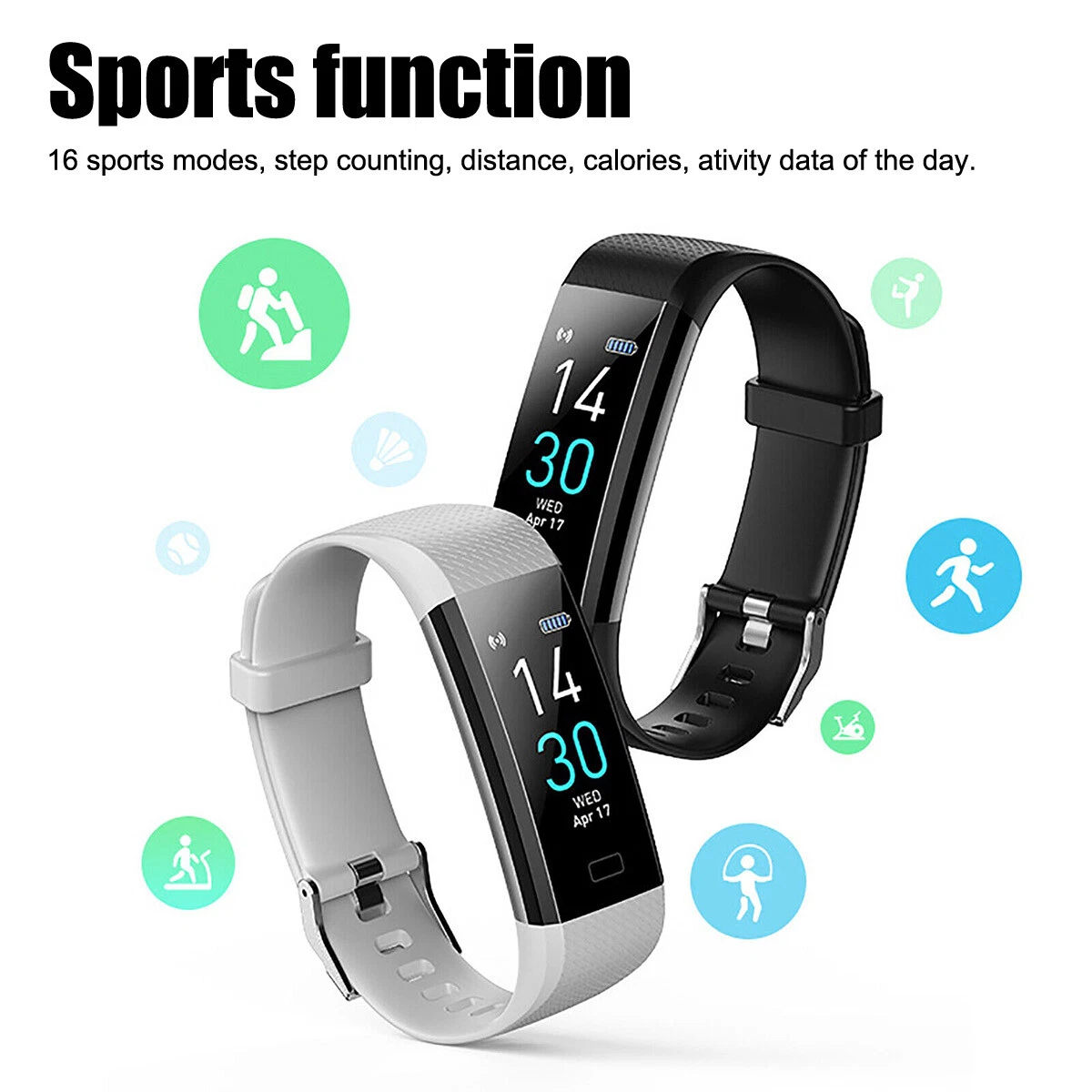 Smart Watch Activity Tracker Sports Bracelet Fitness Watches Heart