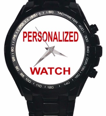 Personalized custom Logo Pic Photo men's  NEW Watch Quartz Japan Miyota WR 3ATM