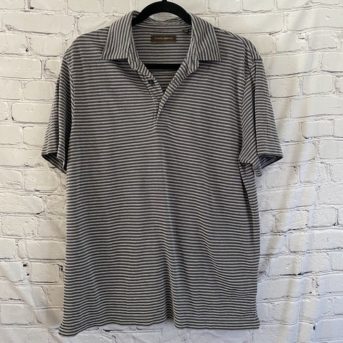 Joseph Abboud Striped Short Sleeve Polo Mens Medium - 第 1/4 張圖片