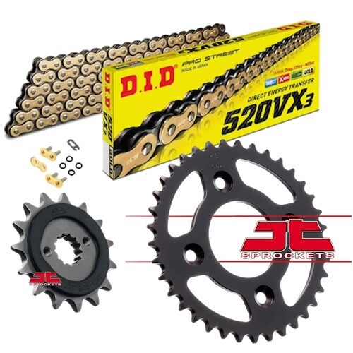 DID Gold X-Ring Chain & Quiet JT Sprocket Kit For Suzuki DL650 V