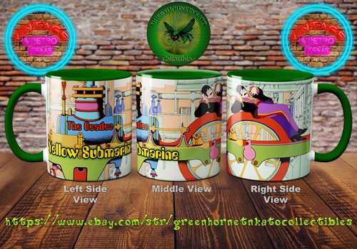 BEATLES Yellow Submarine JOHN LENNON Custom Designed 11 oz Beverage Coffee Mug - Picture 4 of 42