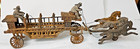 Vintage Utexiqual Cast Iron 3-Horse Hook & Ladder Fire Wagon 27" Kenton Mold