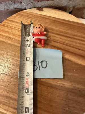 Dexter's Dancing Pixie Elf Red Green Christmas Ornament tiny 1.5'' VTG