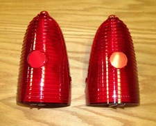1955 CHEVY CUSTOM ONE PIECE ALL RED LED TAIL LAMP TAIL LIGHT LENS  new pair
