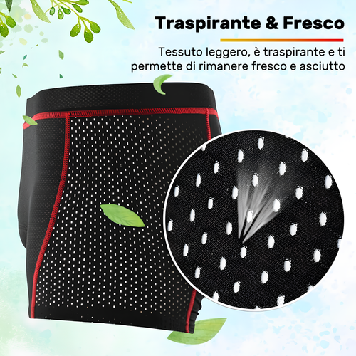 Pantaloncini per Ciclismo con Fondello in Gel Intimo Ciclismo Uomo Traspirante - Foto 5 di 6