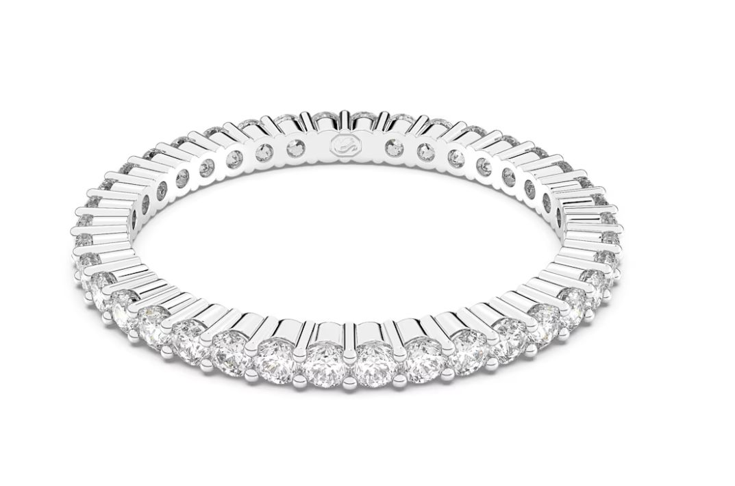 Swarovski - Vittore ring - Round cut, White, Silver-tone finish - Size: 58